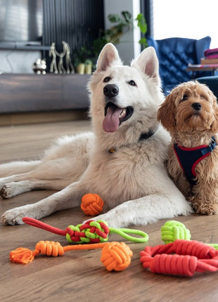 Dingo Zabawka dla psa - Ringo zaplatane Energy 18cm czerwone