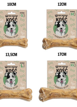 Paka Zwierzaka Kość z dodatkiem strusia L 13,5cm