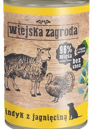 Wiejska Zagroda Indyk z jagnięciną puszka 400g