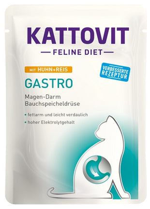 Kattovit Feline Diet Gastro kurczak i ryż saszetka 85g