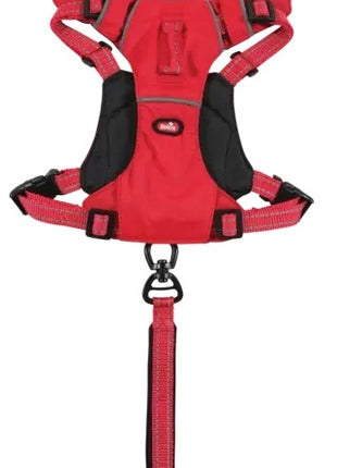 Zolux Szelki ze smyczą automatyczną Easyride S czerwone