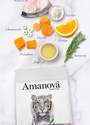 Amanova Cat Sterilised Fish Delicacy - biała ryba 4kg