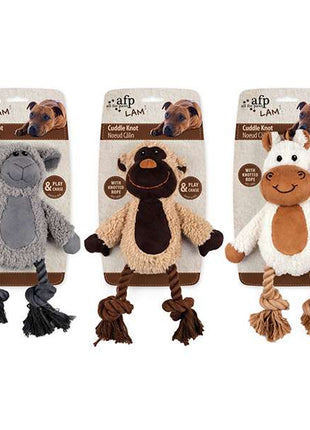 All for Paws Cuddle Knotted Rope mit Lammfell