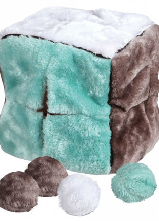 Trixie Plüschwürfel mit 4 Spielbällen - 21 cm