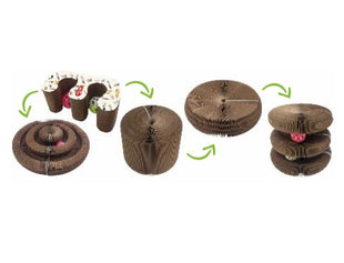 Zolux Chatouille Drapka tekturowa składana podwójna z piłkami i kocimiętką