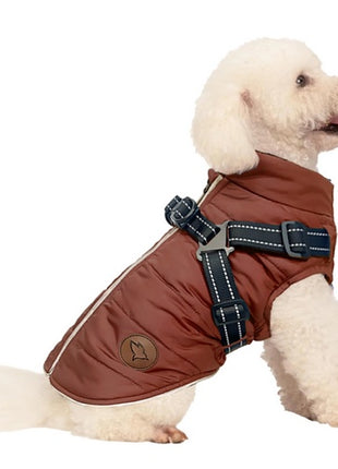 Zolux Kurtka puchowa z szelkami dla psa R.30 ceglasta