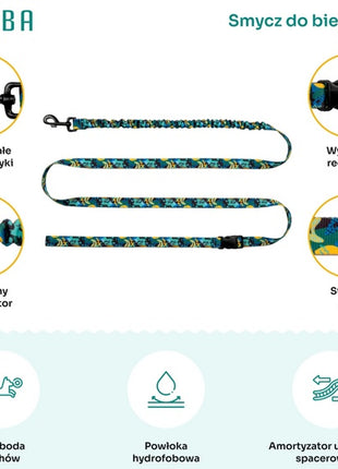 CHABA Smycz z amortyzatorem do biegania Story III M 25mm/280cm Carnival