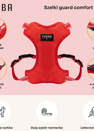 CHABA Szelki Guard Comfort Classic M czerwone
