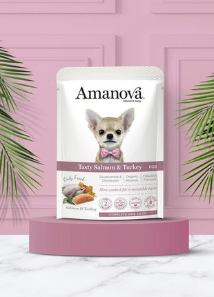 Amanova Dog Adult Tasty Salmon & Turkey - łosoś i indyk saszetka 100g [P06]