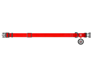 Collar Waterproof Obroża wodoodporna z QR-paszportem, plastikowy fastex, M 20mm/28-40cm czerwona