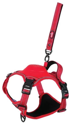 Zolux Szelki ze smyczą automatyczną Easyride S czerwone