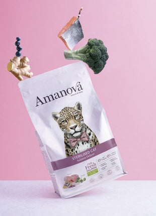 Amanova Cat Sterilised Salmon Deluxe - łosoś 1,5kg