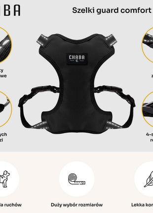 CHABA Szelki Guard Comfort Classic S czarne