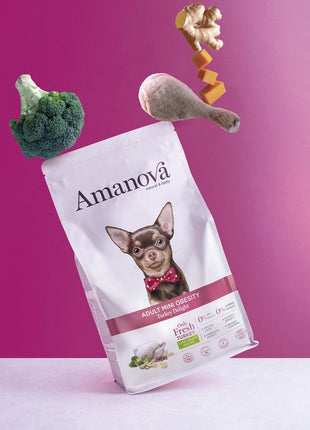 Amanova Dog Adult Mini Obesity Turkey Delight - indyk 7kg