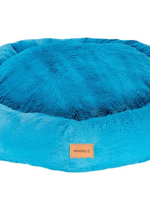 MIMIKO Pets Legowisko Shaggy okrągłe XL 75cm turkusowe