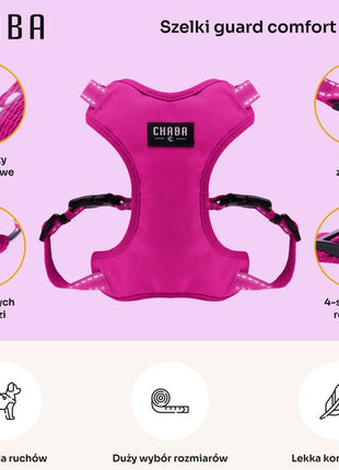 CHABA Szelki Guard Comfort Classic S fuksja