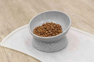 Trixie Verhoogde Voerbak / Waterbak Keramiek Grijs