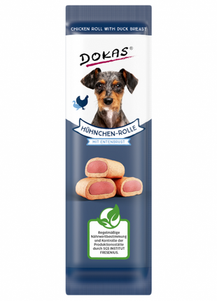 Dokas Dog Snack Hühnchen-Rolle mit Ente 10g