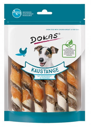 Dokas Dog Snack Kaustange Hühnerbrust+Fischhaut 150g