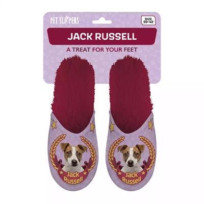 Merkloos Pantoffel Jack Russel Roze / Fuchsia