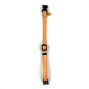 Happy Pet Tabby Patch Halsband Kat Ruit Oranje