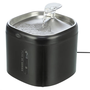 Trixie Drinkfontein Aqua Pure Kunststof / Rvs Zwart 18X18X14,5 Cm