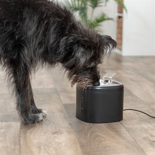 Trixie Drinkfontein Aqua Pure Kunststof / Rvs Zwart 18X18X14,5 Cm