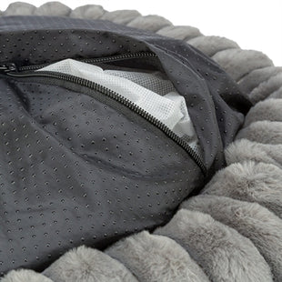 Trixie Hondenmand Lonni Rond Brede Ribstof Antraciet 60X60X13Cm