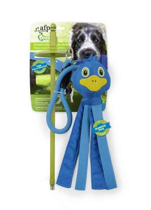 All for Paws Tugger - Ground Stick mit Blue Mallard, Bodenanker mit Spielzeug