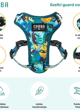 CHABA Szelki Guard Comfort Story III bezuciskowe M 1,6cm Carnival