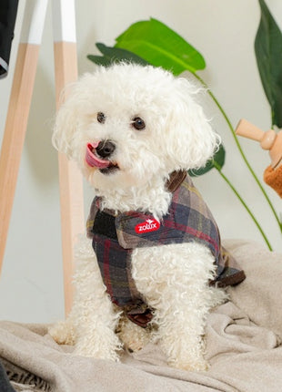 Zolux Kurtka w kratę dla psa Cheverny R.55 brązowa