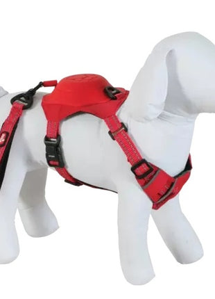 Zolux Szelki ze smyczą automatyczną Easyride S czerwone