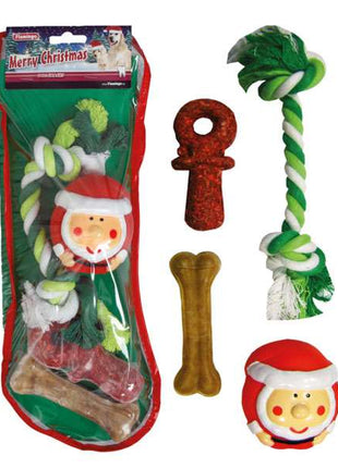 Karlie Flamingo Xmas Weihnachtsgeschenk-Set Socke für Hunde - grün