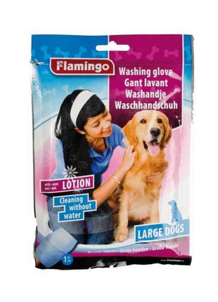 Karlie Flamingo Waschhandschuh mit Lotion für Hunde - Für große Hunde