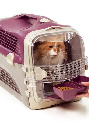 CATIT Transportbox Cabrio - Rosa-Grau