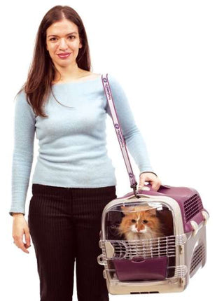 CATIT Transportbox Cabrio - Rosa-Grau