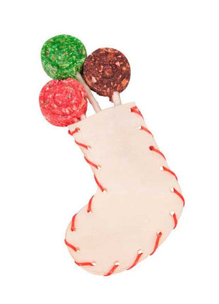 Karlie Flamingo Weihnachtssnack Strumpf aus Rinderhaut