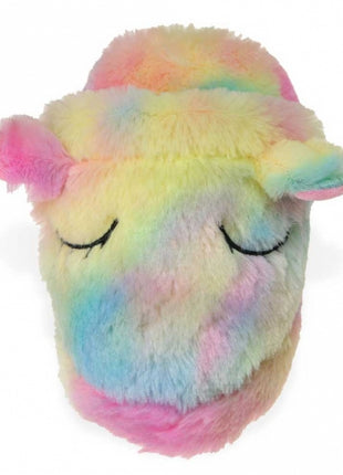 Karlie Plüsch-Schlappen in Regenbogenfarben