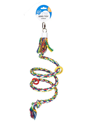 Duvoplus Vogelspielzeug Seil-Spirale mit Ringen