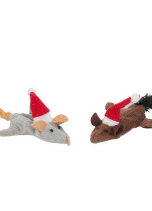 Karlie Flamingo Weihnachtspielzeug Knistermaus - 2 Stück