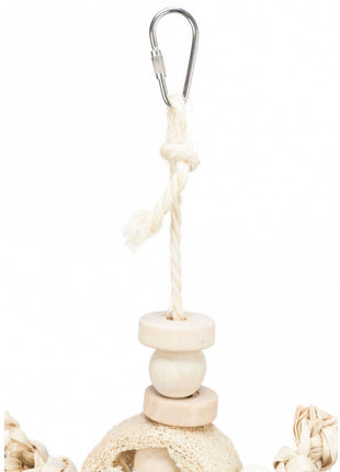 Trixie Naturspielzeug mit Bananenblättern, Holz und Luffa