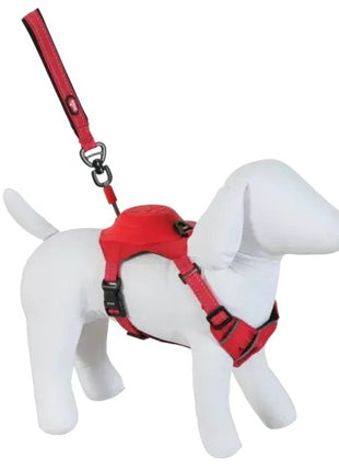 Zolux Szelki ze smyczą automatyczną Easyride S czerwone