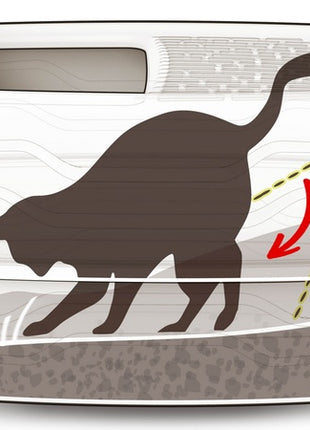 Yarro/Moderna Toaleta dla kota z wejściem od góry 56cm beżowa