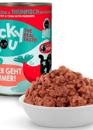 Lucky Lou Lifestage Adult Drób i tuńczyk puszka 400g
