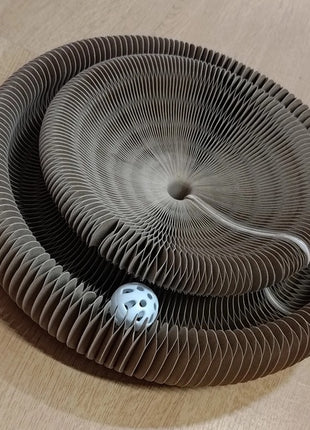 Zolux Chatouille Drapka tekturowa składana łapka z piłką i kocimiętką