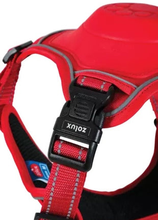 Zolux Szelki ze smyczą automatyczną Easyride L czerwone