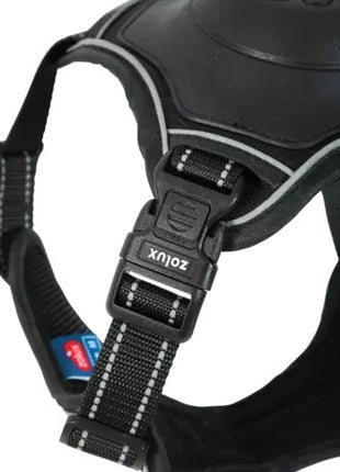 Zolux Szelki ze smyczą automatyczną Easyride XS czarne