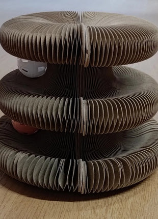 Zolux Chatouille Drapka tekturowa składana podwójna z piłkami i kocimiętką