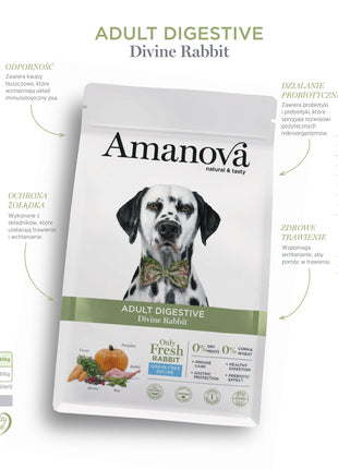 Amanova Dog Adult Digestive Divine Rabbit - królik 10kg