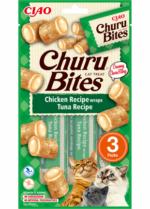 Inaba Churu Cat Snack Bites Huhn & Thunfisch 3x10g